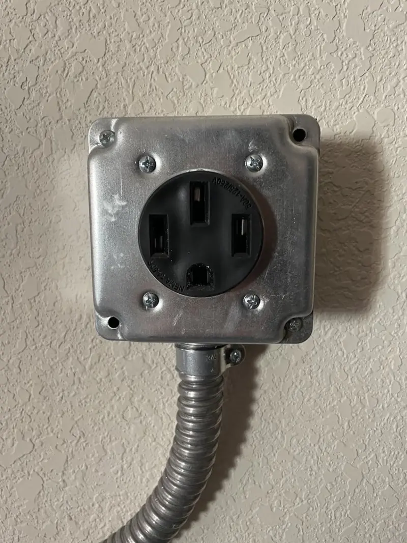 NEMA 14-50 outlet installed for Smart Home Electrical in Harwinton